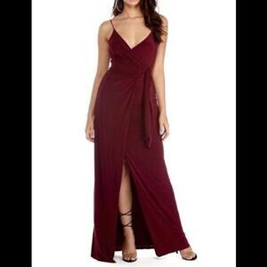 burgundy dress